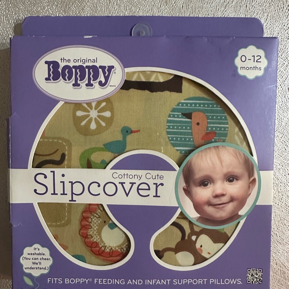 Boppy cottony cute jungle patch Slipcover baby feeding support pillow 0-12 month
